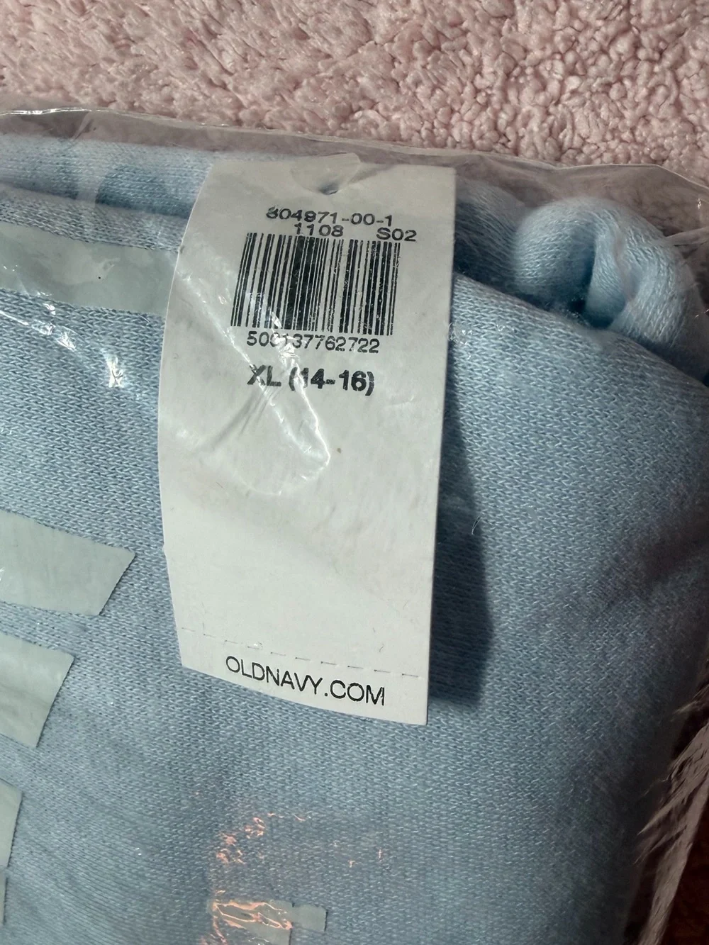 Old Navy Light Blue Graphic Logo Crewneck Sweatshirt Boys XL (14-16)